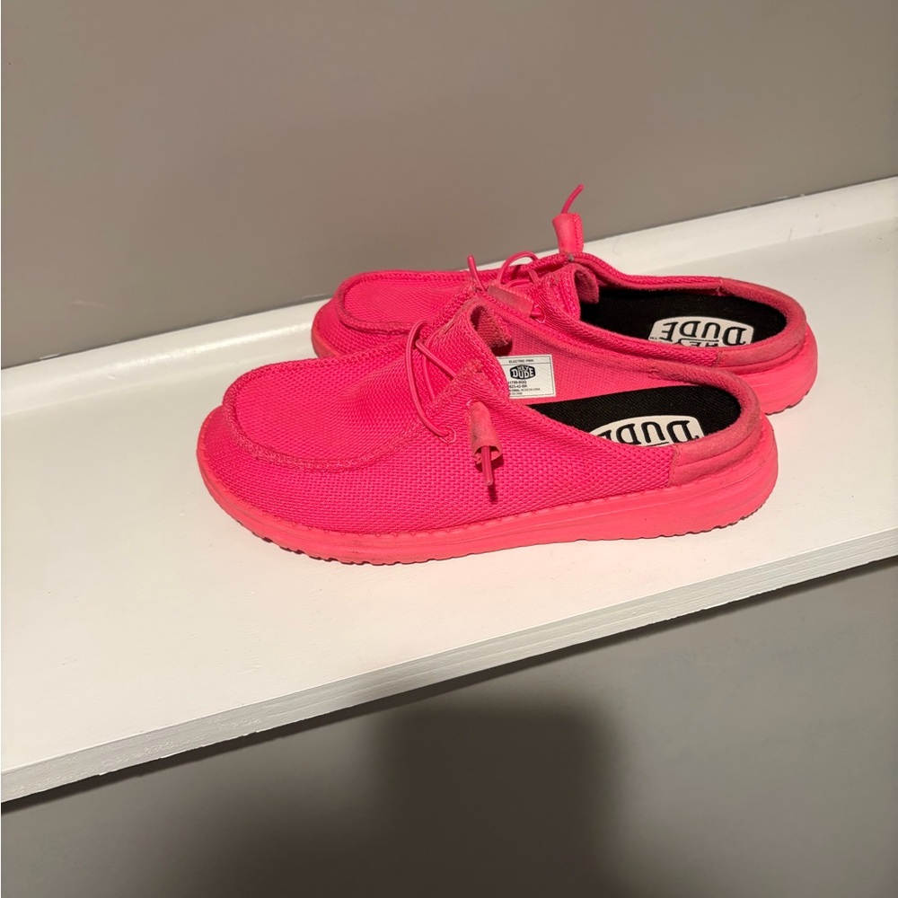Hey Dude Kids' Bright Pink Slip-On Sneaker